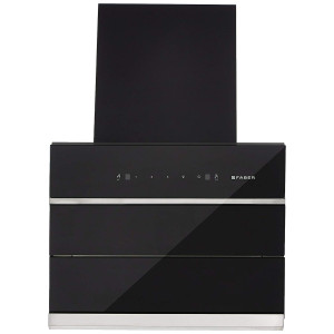 Faber ZENITH FL SC BK 60 60 cm 1350 m³/HR Angular Kitchen Chimney (HOOD, Filterless Technology, Touch Control, Black)