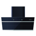 Faber ZENITH FL AC SC BK 90 1350 m³/HR Angular Kitchen Chimney (HOOD , Filterless Technology, Touch Control, Black)