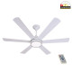 Breezalit Alina 6 Blade White with 3 Color LED Remote Control Ceiling Fan