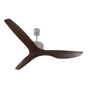 Breezalit Stevia Brushed Steel Walnut 52" 1320mm Ceiling Fan