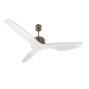 Breezalit Stevia Brushed Steel Pearl White 52" 1320mm Ceiling Fan