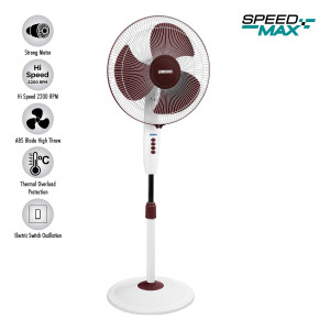 Luminous Speed Max HS Burgundy 3 Blade (400mm) Pedestal Fan