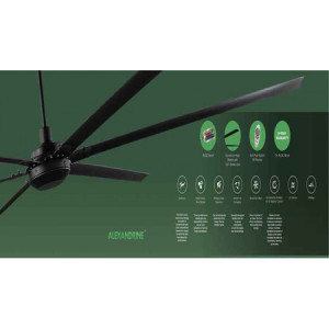 USHA Aerolux Alexandrine 80" 1980mm BLDC Black Aluminium Ceiling Fan