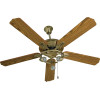 Havells Cedar Brass 48" Underlight Wooden Blade Halogen Lamp Shade Ceiling Fan