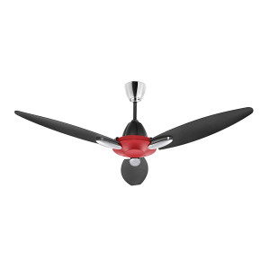 Usha Bloom Daffodil Sparkle Red & Black Goodbye Dust 1250mm Ceiling Fan