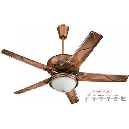 UHP9340 Modern Ceiling Fan 14.5''H x 48''W, Midnight Black Finish,  Port-Macquarie Collection