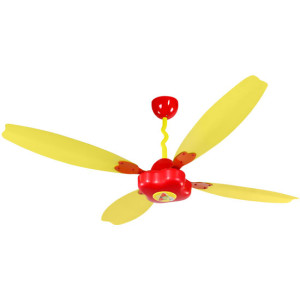 Orient Fantoosh 48" Ceiling Fan Kids Decorative RED Yellow