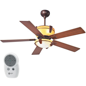 Orient Adalia Ceiling Fan 52" Brushed Antique Oak Wood